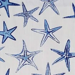 RLF Home Starfish Window Treatment Regal Premium Quality Valance 3" Rod Pocket 50" X 17" Blue -RLF Home Sales 097ac8bc96554d719489926780f52492