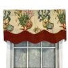 RLF Home Seabed Glory Window Treatment Premium Quality Valance 3" Rod Pocket 50" X 16" Oyster