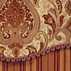 RLF Home Chenille Fabric With Damask Motive Paisley Dream Glory Valance 3" Rod Pocket 50" X 16" Gold/Bronze -RLF Home Sales 0e65b2f93e1d45f5a5478661f5c44980