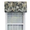 RLF Home Verona Petticoat Modern Premium Design Printed Valance 3" Rod Pocket 50" X 15" Blue/Gray -RLF Home Sales 0f3445e863a14c3482f384d27f2815cd