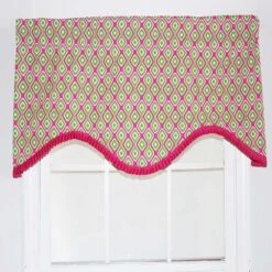 RLF Home Geo Electric Ruffled Cornice Futuristic Geometric Design Window Treatment Valance 3" Rod Pocket 50" X 17" Fuchsia/Kiwi Green 7 RLF Home Geo Electric Ruffled Cornice Futuristic Geometric Design Window Treatment Valance 3" Rod Pocket 50" X 17" Fuchsia/Kiwi Green -RLF Home Sales 11596 PI 1