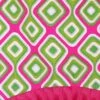 RLF Home Geo Electric Ruffled Cornice Futuristic Geometric Design Window Treatment Valance 3" Rod Pocket 50" X 17" Fuchsia/Kiwi Green -RLF Home Sales 11596 PI SW