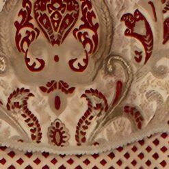 RLF Home Chenille Fabric With Damask Motive Paisley Dream Glory Valance 3" Rod Pocket 50" X 16" Claret