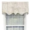 RLF Home Mosaic Regal Stylish Valance High Quality Window Treatment 3" Rod Pocket 50" X 17" Natural