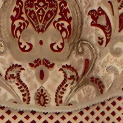 RLF Home Chenille Fabric With Damask Motive Paisley Dream Glory Valance 3" Rod Pocket 50" X 16" Claret -RLF Home Sales 17d56e7a04a64b55bdb3fcbf20f1fb81
