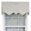 RLF Home Frizzia Regal Valance High Quality Window Treatment 3" Rod Pocket 50" X 17" Gray/Off-white -RLF Home Sales 19565c8a782c4b809718abbc6b6d091a