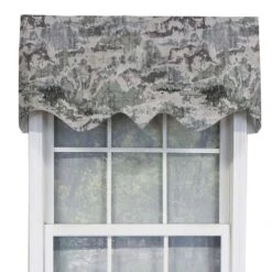 RLF Home Horizon Elevate Living Space Regal Elegant Valance Premium Window Treatment 3" Rod Pocket 50" X 17" Smoke Gray