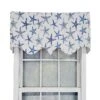 RLF Home Starfish Window Treatment Regal Premium Quality Valance 3" Rod Pocket 50" X 17" Blue -RLF Home Sales 35eb66ebdbb14974808b90d06e2ff55e