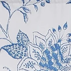 RLF Home Natalia Regal Valance High Quality Window Treatment 3" Rod Pocket 50" X 17" Cyan Blue/White -RLF Home Sales 390d461be2974bed855a5a14289360e4