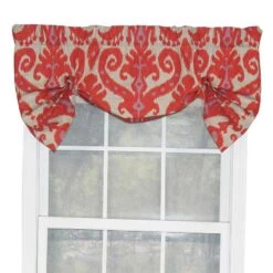 RLF Home Vibrant Colors In Southwest Designs Butterfly Stylish Windows Valance 3" Rod Pocket 50" X 16" Hibiscus Orange