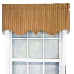 RLF Home Serrated Window Treatment Regal Premium Quality Valance 3" Rod Pocket 50" X 17" Aloe