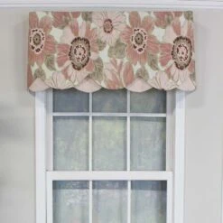 RLF Home Verona Petticoat Modern Premium Design Printed Valance 3" Rod Pocket 50" X 15" Blossom Pink -RLF Home Sales 49e5fdf721964d408802365605d0e865