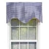 RLF Home Cornice Stylish Classic Small Check Croswell Window Valance 3" Rod Pocket 50" X 17" Blue