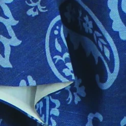 RLF Home Paisley Tab Window Treatment Premium Quality Valance 4" Top Tabs 50" X 20" Blue -RLF Home Sales 6c629a9d9c5443cf8a6855adbf171337