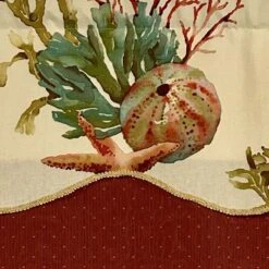 RLF Home Seabed Glory Window Treatment Premium Quality Valance 3" Rod Pocket 50" X 16" Oyster -RLF Home Sales 7a5862e99cca413795ae37c42cefc5a4