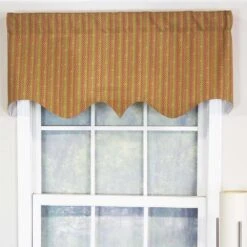 RLF Home Serrated Window Treatment Regal Valance 3" Rod Pocket 50" X 17" Aloe -RLF Home Sales 80274 AL 1