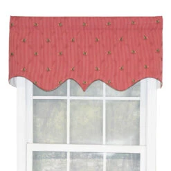 RLF Home Ribbit Regal High Quality Valance 3" Rod Pocket Window Treatment 50" X 17" Camelia Pink -RLF Home Sales 80433 CI