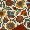 RLF Home Fiesta Floral Petticoat Window Treatment High Quality Valance 3" Rod Pocket 50" X 15" Rust/Multicolor -RLF Home Sales 80513 RU SW