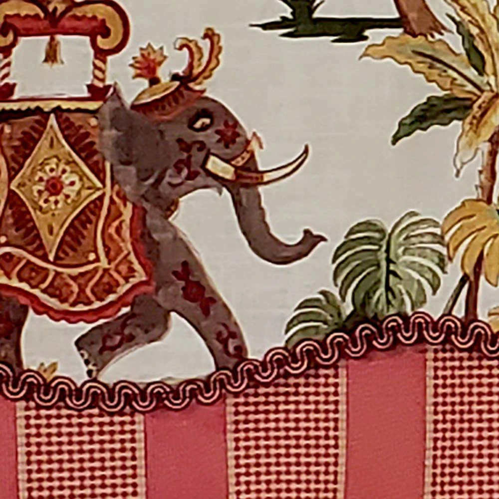 RLF Home Madhubala Glory Pattern "B" Elephant On Sides Window Treatment Valance 3" Rod Pocket 50" X 16" Spice Red 3 RLF Home Madhubala Glory Pattern "B" Elephant On Sides Window Treatment Valance 3" Rod Pocket 50" X 16" Spice Red