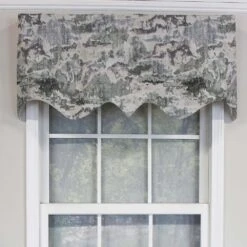 RLF Home Horizon Elevate Living Space Regal Elegant Valance Premium Window Treatment 3" Rod Pocket 50" X 17" Smoke Gray -RLF Home Sales 80701 SM 1