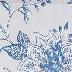 RLF Home Sales 33 RLF Home Natalia Regal Valance High Quality Window Treatment 3" Rod Pocket 50" X 17" Cyan Blue/White