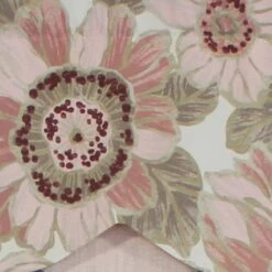 RLF Home Verona Petticoat Modern Premium Design Printed Valance 3" Rod Pocket 50" X 15" Blossom Pink