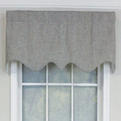 RLF Home R-Crosby Essential Solid Color Fabric Printed Regal Valance 3" Rod Pocket 50" X 17" Ash Gray 7 RLF Home R-Crosby Essential Solid Color Fabric Printed Regal Valance 3" Rod Pocket 50" X 17" Ash Gray -RLF Home Sales 80752 AS 1
