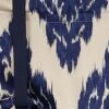 RLF Home Flame Large Damask Flame Design Tie-Up Window Treatment Valance 3" Rod Pocket 50" X 23" Navy Blue/Ivory -RLF Home Sales 80765 BL SW