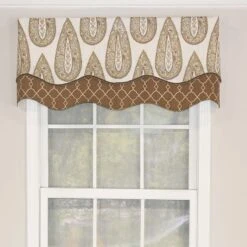 RLF Home Yorkshire Window Treatment Glory Premium Quality Valance 3" Rod Pocket 50" X 16" Cafe -RLF Home Sales 97fbe0a8b2c64ca8bc61015bd36a9e67
