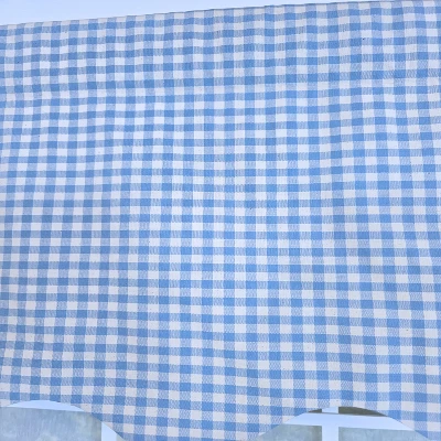 RLF Home 100% Cotton Gingham Regal With Poly/Cotton Ivory Lining Rod Pocket Valance 50" X 17" Blue 5 RLF Home 100% Cotton Gingham Regal With Poly/Cotton Ivory Lining Rod Pocket Valance 50" X 17" Blue - Image 3