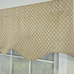 RLF Home 100% Cotton Diamonds Regal Fully Lined Windows Rod Pocket Valance 50" X 17" Green -RLF Home Sales GUEST 016adfd9 2005 41a5 91df 0bd42a847016