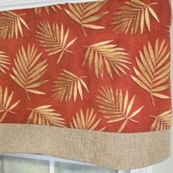 RLF Home 100% Cotton Hawthorn Banded With Poly/Cotton Ivory Lining Rod Pocket Valance 50" X 17" Red -RLF Home Sales GUEST 021e5559 1dfc 4691 8b97 1fa67f47c155