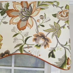 RLF Home 100% Cotton Zanzibar Cornice With Poly/Cotton Lining Rod Pocket Valance 50" X 17" Orange -RLF Home Sales GUEST 05f26fbc b662 45df 9a49 315bf3e91b42