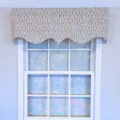 RLF Home 100% Cotton Sassari Regal With Poly/Cotton Ivory Lining Rod Pocket Valance 50" X 15" Natural