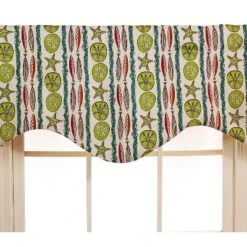 RLF Home Sea Walk Cornice 100% Cotton With Fully Lined 3" Rod Pocket Valnance For Windows 50" X 17" Multi -RLF Home Sales GUEST 072b1035 a835 4daa 900e ce2325e1c9c2