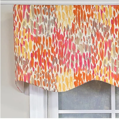 RLF Home 100% Cotton Dazzle Provance With Poly/Cotton Ivory Lining Rod Pocket Valance 50" X 17" Orange 5 RLF Home 100% Cotton Dazzle Provance With Poly/Cotton Ivory Lining Rod Pocket Valance 50" X 17" Orange - Image 3
