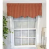 RLF Home Roman Stripe Regal 3" Rod Pocket Lining Luxurious And Elegant Window Treatment Valance 50" X 17" Orange