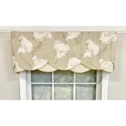 Calla Petticoat Valance 3in Rod Pocket Contrast Bottom Fabric 50in X 15in By RLF Home -RLF Home Sales GUEST 0c887be0 e546 4c39 a325 126110c604da