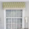 RLF Home Girafee Banded 100% Cotton With Fully Lined 3" Rod Pocket Valnance For Windows 50" X 15" Fern