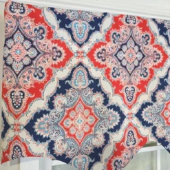 RLF Home 100% Cotton Coventry Regal Fully Lined Windows Rod Pocket Valance 50" X 17" Navy -RLF Home Sales GUEST 100f57d9 a7be 41db a346 b1ba2d7909f8