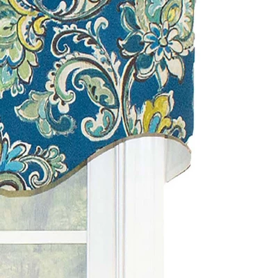 Sconset Rega Style 3" Rod Pocket Valance 50" X 17" Pacific By RLF Home 3 Sconset Rega Style 3" Rod Pocket Valance 50" X 17" Pacific By RLF Home