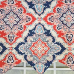 RLF Home 100% Cotton Coventry Regal Fully Lined Windows Rod Pocket Valance 50" X 17" Navy -RLF Home Sales GUEST 11b7c646 6adf 4670 9e41 7e227f967cd2