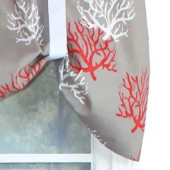 Sea Coral Suspender Style 3" Rod Pocket Valance 50" X 16" Red By RLF Home 5 Sea Coral Suspender Style 3" Rod Pocket Valance 50" X 16" Red By RLF Home -RLF Home Sales GUEST 161211b9 0372 43a7 820a 45724249f335