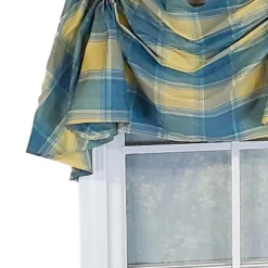 RLF Home Duncaster 2-Scoop Celebration 100% Cotton With Fully Lined 3" Rod Pocket Valnance For Windows 45" X 18" Porcelain -RLF Home Sales GUEST 1678c691 bfa9 455e aecf 5656f09f08f0