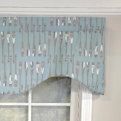 RLF Home Paddle Away Cornice 100% Cotton With Fully Lined 3" Rod Pocket Valnance For Windows 50" X 17" Spa 4 RLF Home Paddle Away Cornice 100% Cotton With Fully Lined 3" Rod Pocket Valnance For Windows 50" X 17" Spa - Image 2