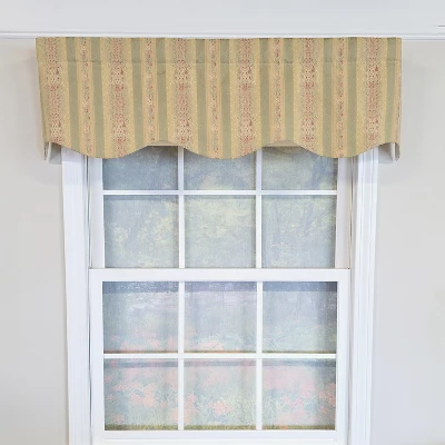 RLF Home 100% Cotton Kuriyama Provance Fully Lined Windows Rod Pocket Valance 50" X 15" Beige 3 RLF Home 100% Cotton Kuriyama Provance Fully Lined Windows Rod Pocket Valance 50" X 15" Beige