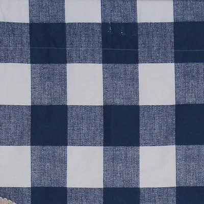 Buffalo Check Style All Season 3" Rod Pocket Valance 50" X 17" Navy By RLF Home 4 Buffalo Check Style All Season 3" Rod Pocket Valance 50" X 17" Navy By RLF Home - Image 2
