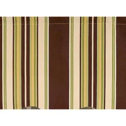 RLF Home 3" Rod Pocket High Quality Fabric Aurelia Stripe Regal Valance For Windows 50" X 17" Brown -RLF Home Sales GUEST 1d95da55 2903 46a2 8a62 c0f20e1513d4