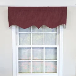 RLF Home 100% Cotton Basket Weave Regal Poly/Cotton Lining Rod Pocket Valance 50" X 15" Egg Plant