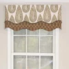 RLF Home Yorkshire Window Treatment Glory Premium Quality Valance 3" Rod Pocket 50" X 16" Cafe